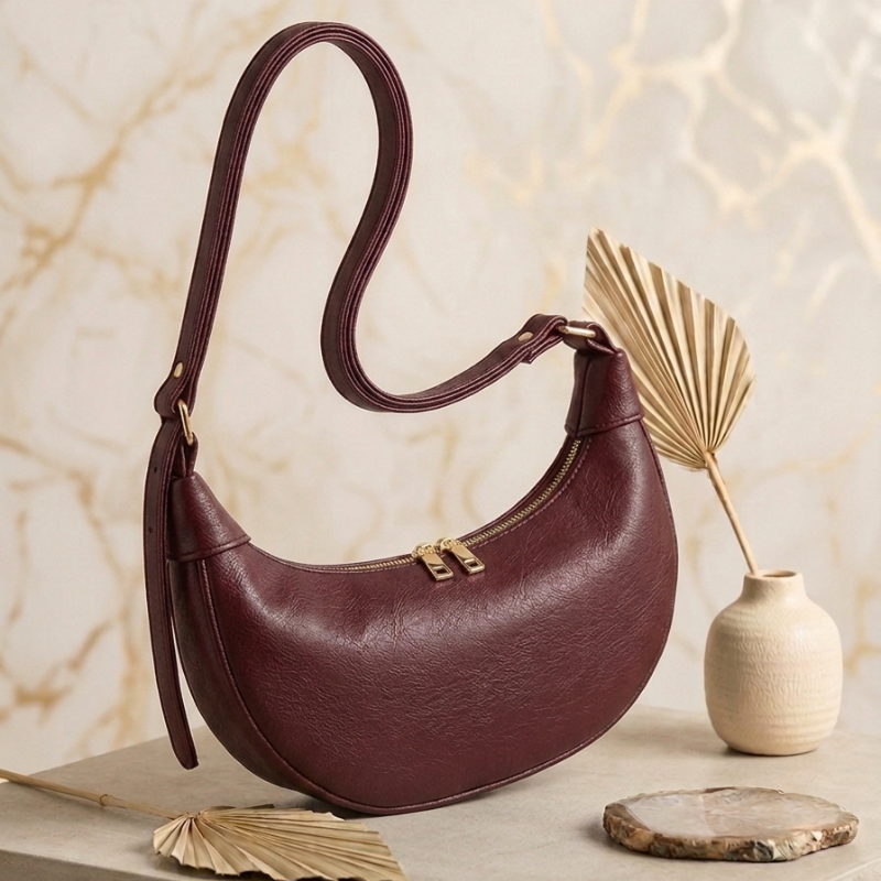 Trendy Semi-Circle Crossbody Bag - Premium Quality ZTS-CR-169