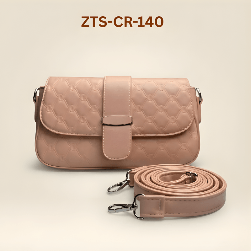 Luxury Quilted Ladies Shoulder Bag Metallic Bar ZTS-CR-140