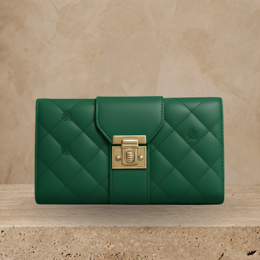 Elegant Pista Green Quilted Handbag ZTS-CR-091
