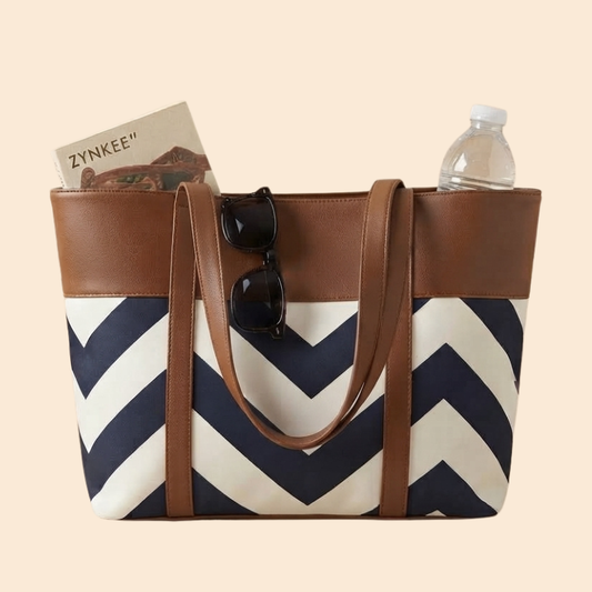 Premium Zig-Zag Pattern Tote Bag Stylish Women’s NP-CR-061