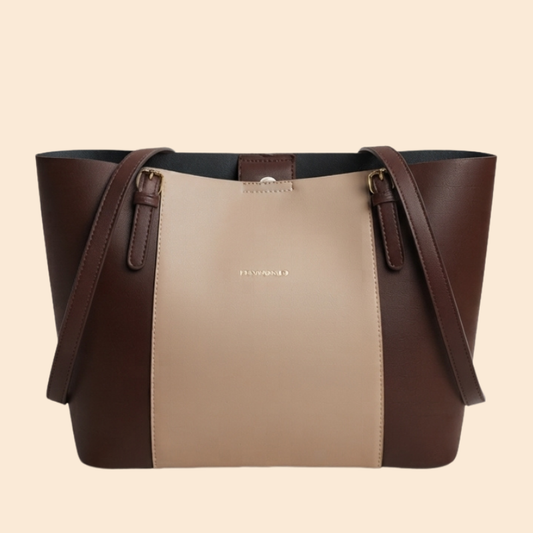 Sophisticated Two-Tone Structured Shoulder Bag NP-CR-059