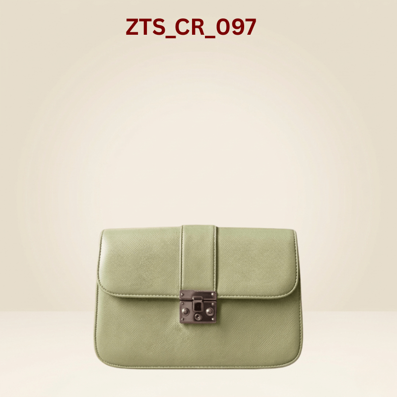 Classic Tan  PU Leather Crossbody Bag with Metallic Lock ZTS_CR_097