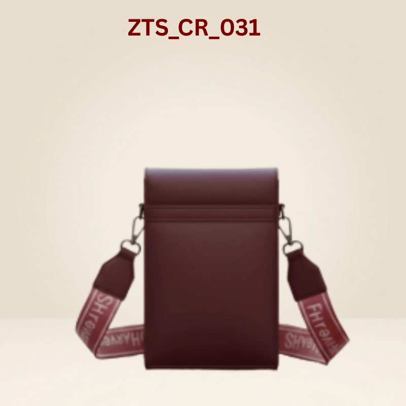 Crossbody Bag Premium Maroon Mobile Sling Bag with Wide Strap ZTS_CR_031