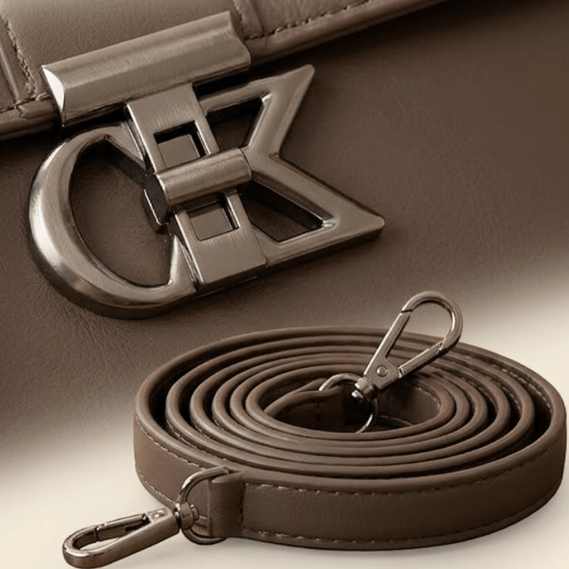 Luxury Minimalist Ladies Handbag Metallic Logo Clasp ZTS-CR-127